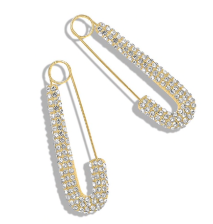 Crystal Pin earrings - Bijouxvault