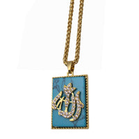 Allah Turquoise Pendant Necklace - Bijouxvault