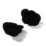 Black Flower Stud - Bijouxvault
