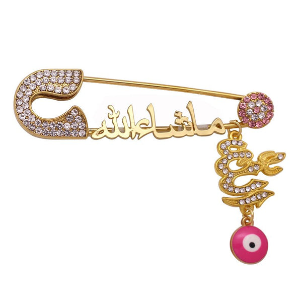 Mashallah Allah Pink Pin - Bijouxvault