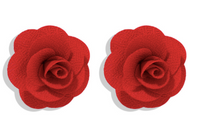 Red Flower Stud - Bijouxvault