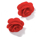 Red Flower Stud - Bijouxvault